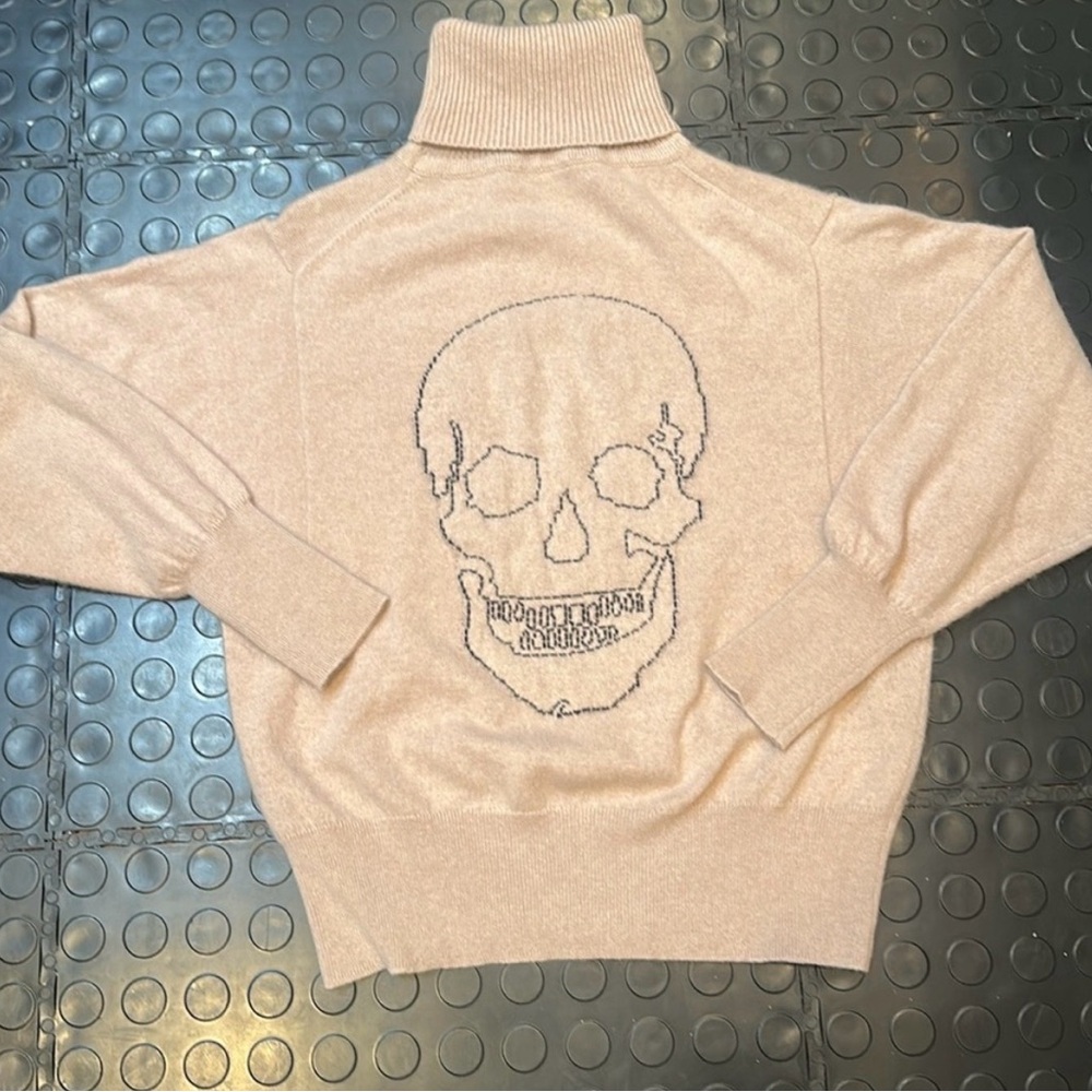 Skull cashmere Beige Skull Sweater
